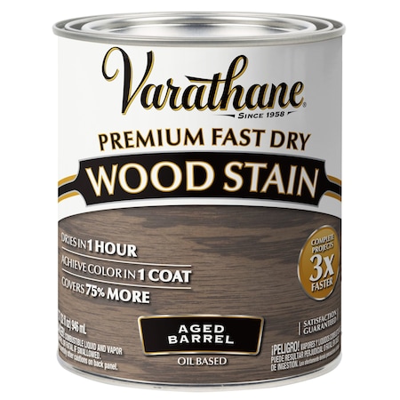Varathane Premium Fast Dry Wood Stain, Aged Barrel, 1 Qt 357179